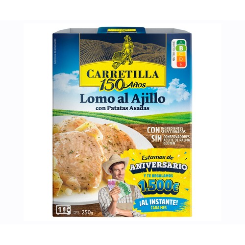 Alcampo CARRETILLA Lomo al ajillo con patatas asadas 250 g