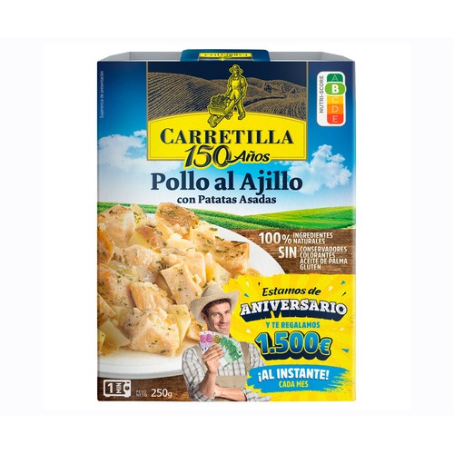 Alcampo CARRETILLA Pollo al ajillo con patatas 250 g