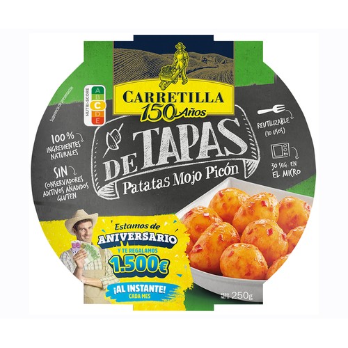 Alcampo CARRETILLA Tapas de patatas con mojo picón 250 g