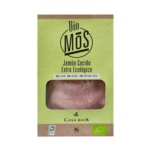 Alcampo CASA BOIX Jamón cocido extra loncheado ecológico CASA BOIX 80 g
