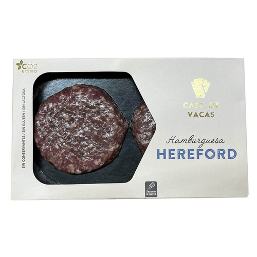 Alcampo CASA DE VACAS Hamburguesa de vacuno Hereford casa de vacas 2x150 gr