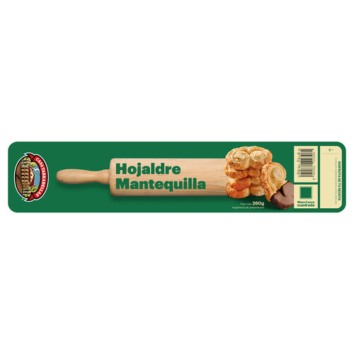 Alcampo CASA TARRADELLAS Masa fresca cuadrada de hojaldre con mantequilla CASATARRADELLAS 260 g