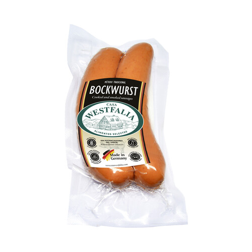 Alcampo CASA WESTFALIA Salchichas cocidas alemanas tipo Bockwurst 2 x 90 g
