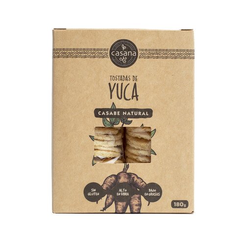 Alcampo CASANA Tostadas de yuca ecológicas (casabe natural) CASANA 180 g