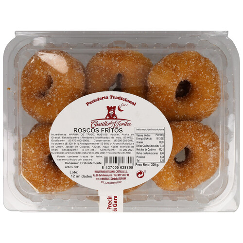 Alcampo CASTILLO DE MORILES Roscos fritos con azúcar 12 uds. 300 g