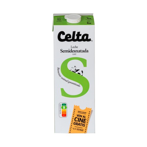 Alcampo CELTA Leche de vaca semidesnatada con bienestar animal garantizado 1.5 l