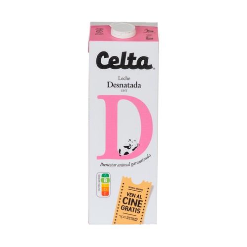 Alcampo CELTA Leche desnatada de vaca con bienestar animal garantizado 1.5 l