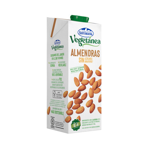 Alcampo CENTRAL LECHERA ASTURIANA Bebida de almendras sin azúcares añadidos Vegetánea 1 l