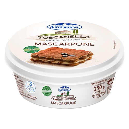 Alcampo CENTRAL LECHERA ASTURIANA Queso Mascarpone CENTRAL LECHERA ASTURIANA TOSCANELLA 250 g