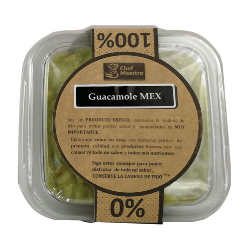 Alcampo CHEF MAESTRO Tarrina de guacamole fresco sin conservantes ni tratamientos CHEF MAESTRO 220 g