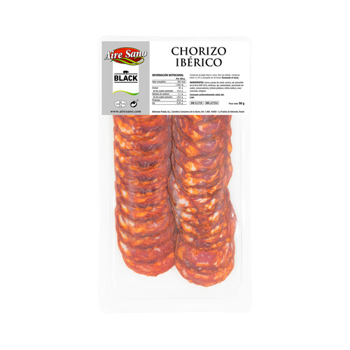 Alcampo Chorizo ibérico cortado en finas lonchas AIRESANO 50 g