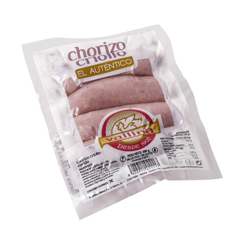 Alcampo Chorizos cocidos criollos envasados al vacio VALLINA 300 g