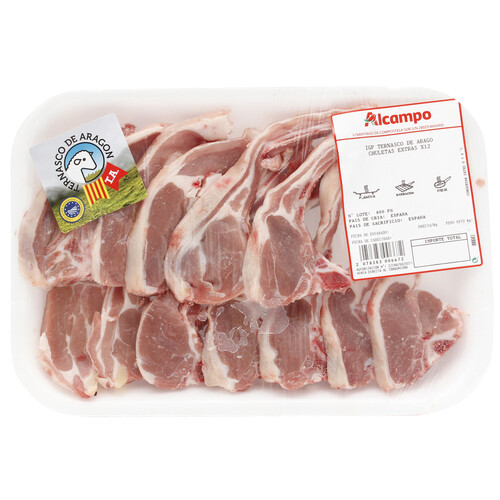 Alcampo Chuletas de calidad extra de cordero con IGP Ternasco de Aragón