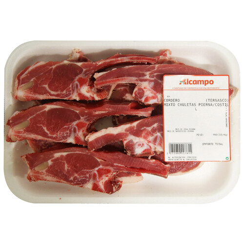 Alcampo Chuletas de pierna aguja palo o riñonada de cordero