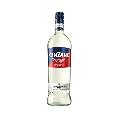 Alcampo CINZANO Vermouth blanco elaborado en Italia CINZANO botella de 1 l