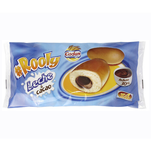 Alcampo CODAN Rooly Bollitos rellenos de cacao 4 uds x 152 g