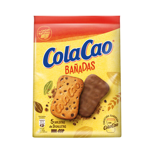 Alcampo COLACAO Galletas bañadas en chocolate 157 g