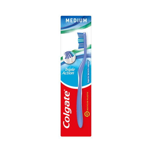 Alcampo COLGATE Cepillo de dientes medio que ayuda a eliminar manchas y bacterias bucales COLGATE Triple action