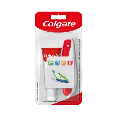 Alcampo COLGATE Kit dental de viaje con cepillo de dientes plegable pasta de dientes (20 ml)