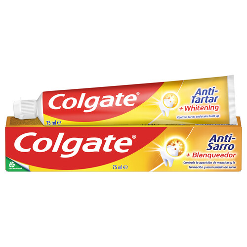 Alcampo COLGATE Pasta de dientes anti-sarro con acción blanqueante y sabor a menta 75 ml