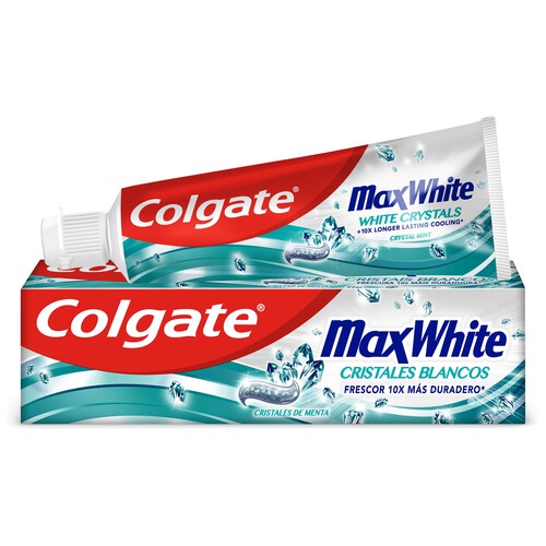 Alcampo COLGATE Pasta de dientes blanqueante con cristales de menta COLGATE Max white 75 ml