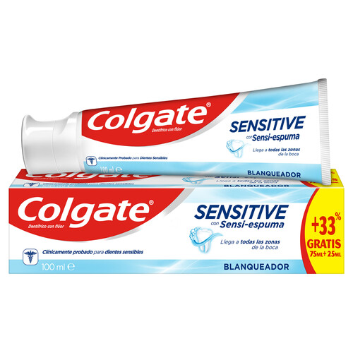 Alcampo COLGATE Pasta de dientes con efecto blanqueante especial dientes sensibles COLGATE Sensitive 75 ml