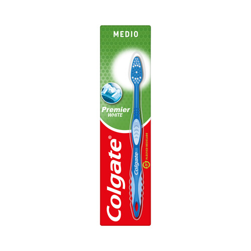 Alcampo COLGATE Premier white Cepillo de dientes medio que ayuda a eliminar las manchas superficiales