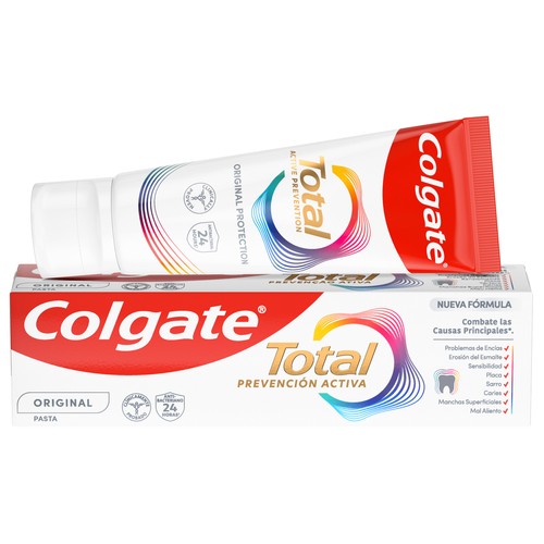 Alcampo COLGATE Total prevención activa original Pasta de dientes con flúor y protección anti-bacterias 75 ml