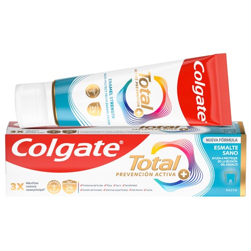 Alcampo COLGATE Total prevención activa + Pasta de dientes con flúor y acción reparadora del esmalte 75 ml