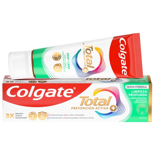 Alcampo COLGATE Total prevención activa + Pasta de dientes para una limpieza profunda 75 ml