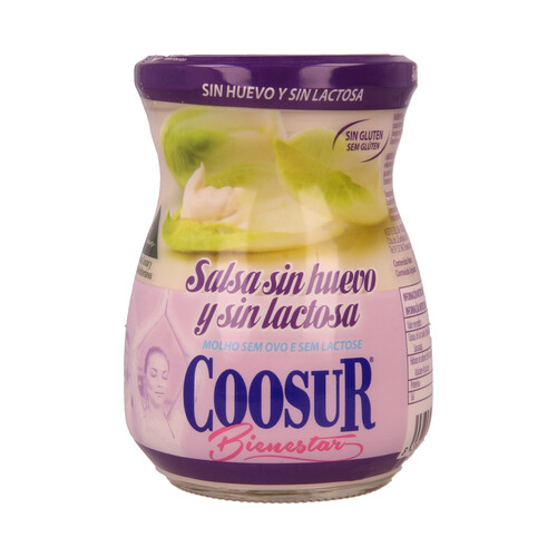 Alcampo COOSUR Salsa fina sin huevo y sin lactosa frasco de 450 ml