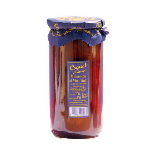 Alcampo COQUET Melocotón entero al vino tinto COQUET bote 330 g