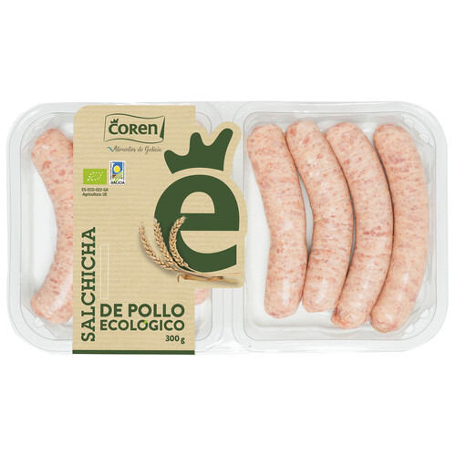 Alcampo COREN Bandeja De Salchichas De Pollo Ecológico 300 G
