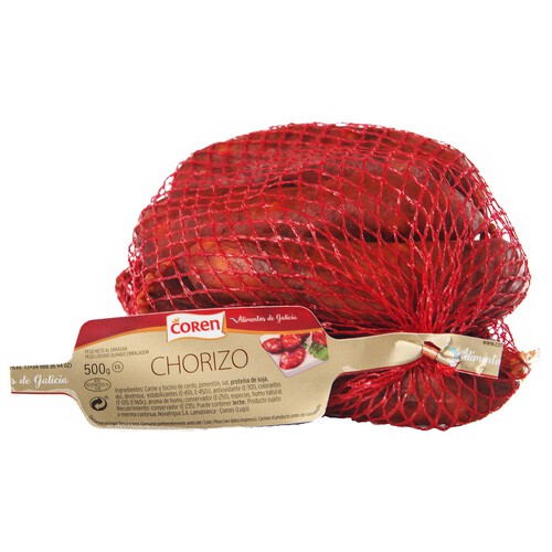 Alcampo COREN Chorizo gallego de 1ª calidad elaborado con carnes seleccionadas 500 g