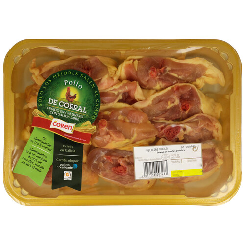 Alcampo COREN Delicias De Pollo De Corral Ideales Para Pollo Al Ajillo Bandeja