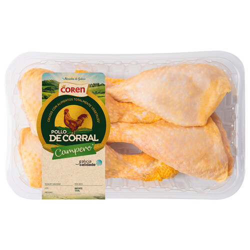 Alcampo COREN Jamoncitos con piel de pollo de corral (campero) Bandeja