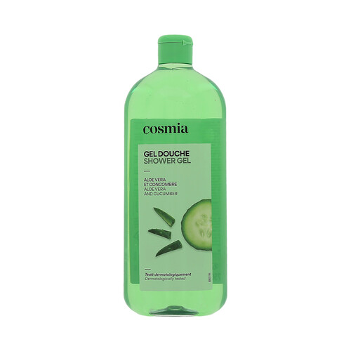 Alcampo COSMIA Gel para baño o ducha con perfume de aloe vera y pepino 750 ml