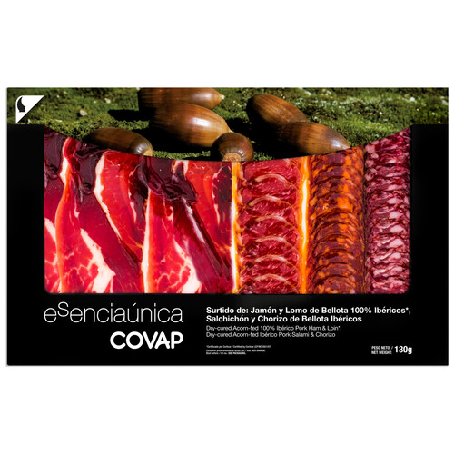 Alcampo COVAP Tabla de embutidos ibéricos cortados en lonchas COVAP Esenciaúnica 130 g