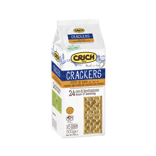 Alcampo CRICH Crackers con un 30 % menos de sal 500 g
