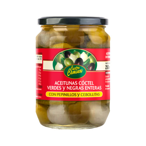 Alcampo CUATRO CAMINOS Cocktail aceit/pepinill/ceb. 250 gr