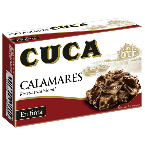 Alcampo CUCA Calamares en su tinta en trozos lata de 72 g