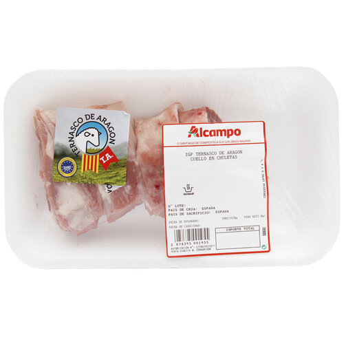 Alcampo Cuello en chuletas de cordero con IGP Ternasco de Aragón