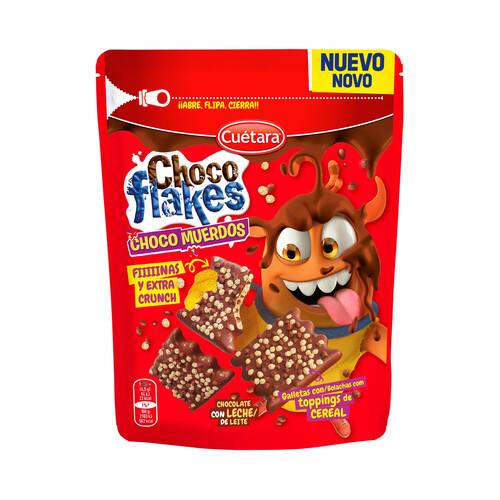 Alcampo CUETARA Choco Flakes Galletas bañadas en chocolate con leche 100 g