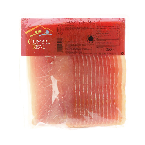 Alcampo CUMBRE REAL Jamón serrano hembra cortado en lonchas CUMBRE REAL 250 g