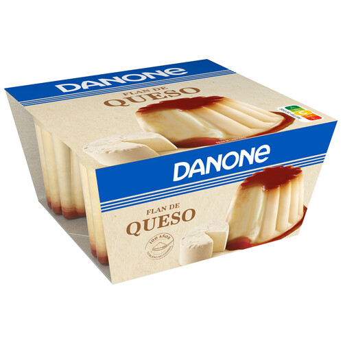 Alcampo DANONE Flan de queso elaborado sin gluten DANONE 4 x 100 g