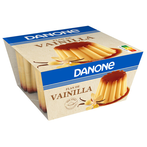 Alcampo DANONE Flan sabor a vainilla elaborado sin gluten DANONE 4 x 100 g