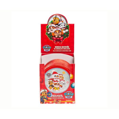 Alcampo DEKORA Monedas de chocolate navideñas paw patrol 50 g