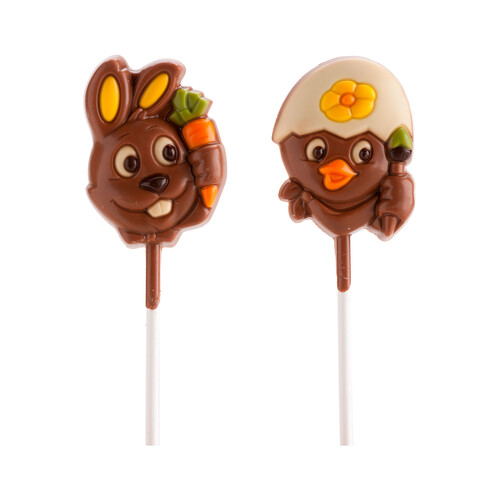 Alcampo DEKORA Piruletas de animales de chocolate de Pascua 20 g