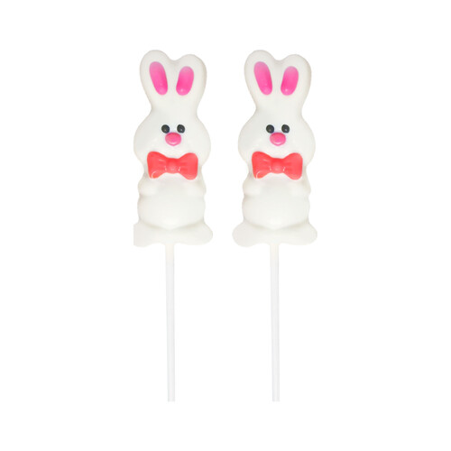 Alcampo DEKORA Piruletas de pascua de chocolate con forma de conejitos 25 g
