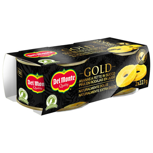 Alcampo DEL MONTE Piña en rodajas en jugo DEL MONTE Gold 2 x 227 g
